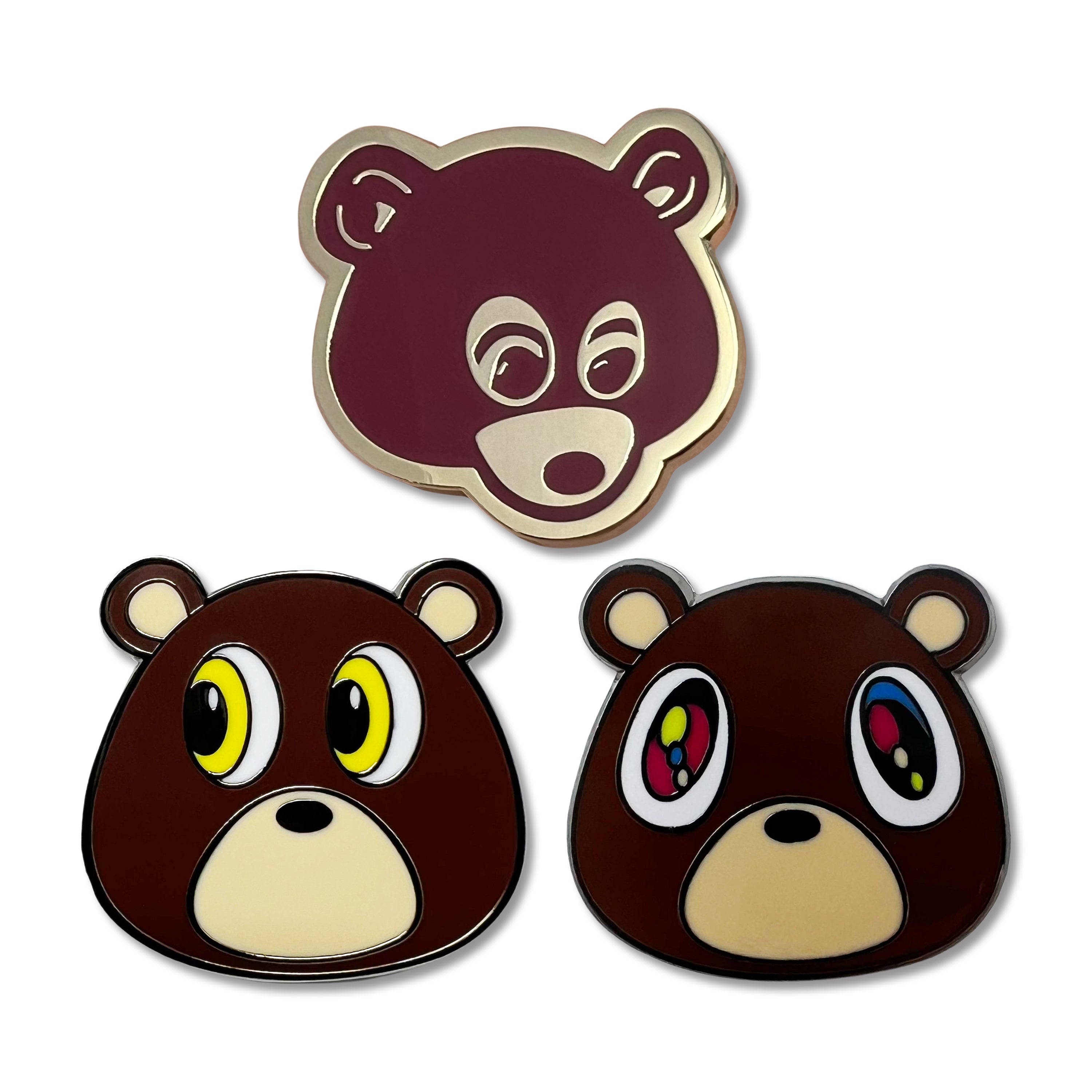 Kanye West Bear Hat Pins (Set of 3)