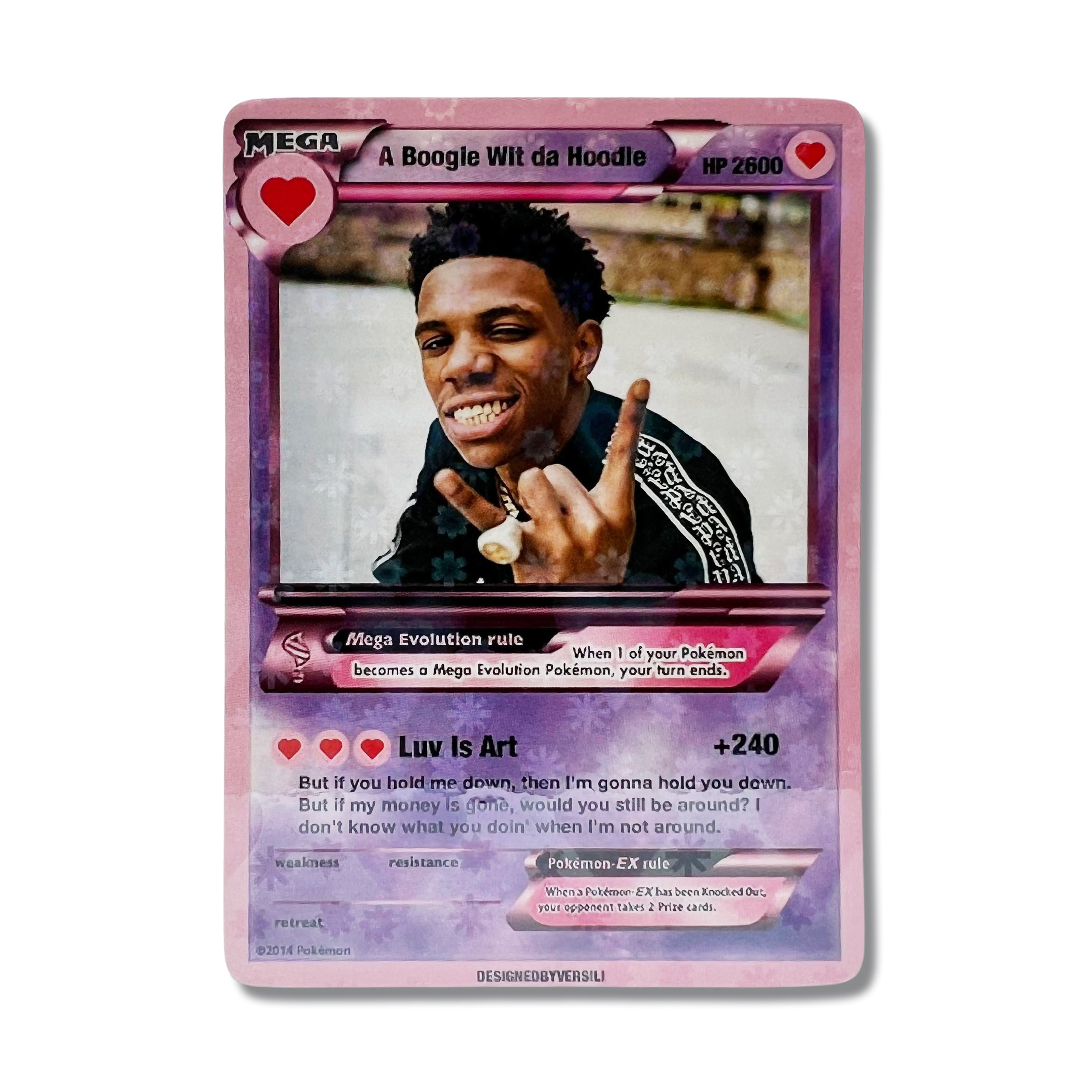 A Boogie Wit da Hoodie Pokémon Card (Valentine’s Day)